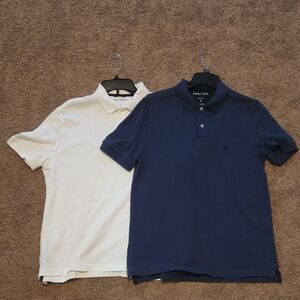 Nautica Classic Short-Sleeve Polo Pair - Navy & White